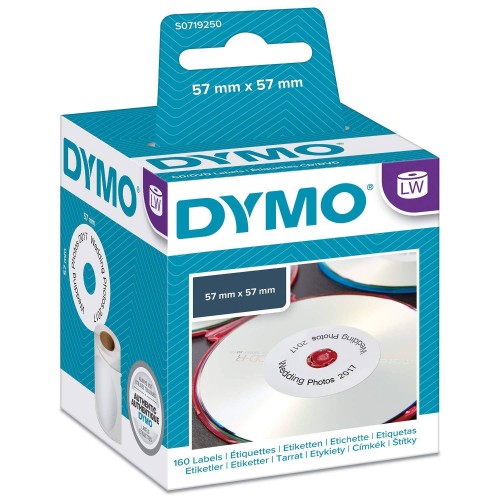 Dymo 14681 Etiketės Skersmuo 57mm CD/DVD