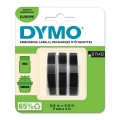 Dymo 3D Лента S0847730 для механического этикеток для Принтера 9mm x 3m черный 3 штук