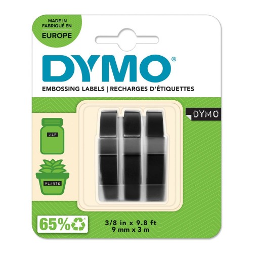 Dymo 3D Juostelė S0847730 mechaniniam etikečių spausdintuvui 9mm x 3m juoda 3 vnt
