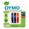 Dymo 3D Лента s S0847750 для механическогоs этикеток для Принтера 9mm x 3m красный/синий/чёрный