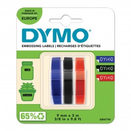 Dymo 3D Juostelės S0847750 mechaniniams etikečių spausdintuvui 9mm x 3m raudona/mėlyna/juoda Dymo 3D Juostelės S0847750 mechaniniams etikečių spausdintuvui 9mm x 3m raudona/mėlyna/juoda