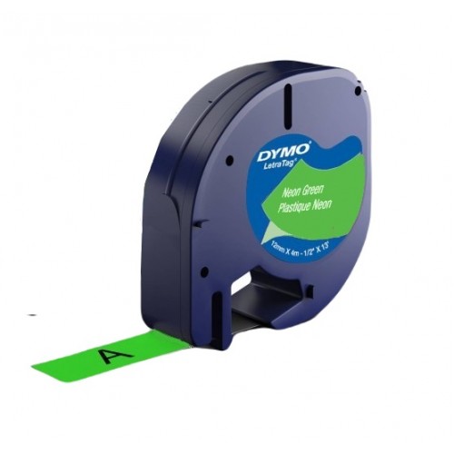 Dymo LetraTag  Plastikinė Juostelė 1956287G 12mm x 4m neon žalia