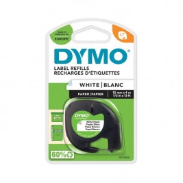 10 vnt. x Dymo LetraTag Popierinė Juostelė S0721500 12mm x 4m juodas ant baltos 10 vnt. x Dymo LetraTag Popierinė Juostelė S0721500 12mm x 4m juodas ant baltos