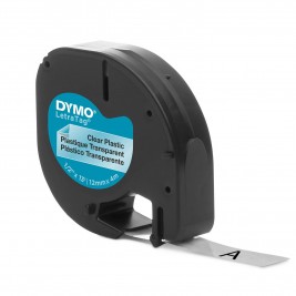 Dymo LetraTag Plastikinė Juostelė S0721540 12mm x 4m juodas ant skaidrios Dymo LetraTag Plastikinė Juostelė S0721540 12mm x 4m juodas ant skaidrios