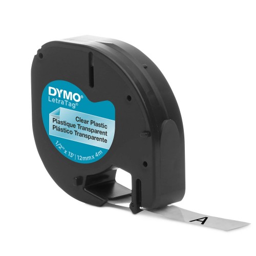Dymo LetraTag Plastikinė Juostelė S0721540 12mm x 4m juodas ant skaidrios