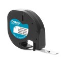 Dymo LetraTag Plastic tape S0721560 12mm x 4m black on white - S0721660