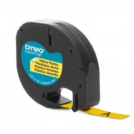 Dymo LetraTag Plastikinė Juostelė S0721570 12mm x 4m juodas ant geltonos - S0721620 Dymo LetraTag Plastikinė Juostelė S0721570 12mm x 4m juodas ant geltonos - S0721620