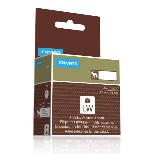 Dymo 1960080 Etiketės 28 x 89mm - Christmas edition