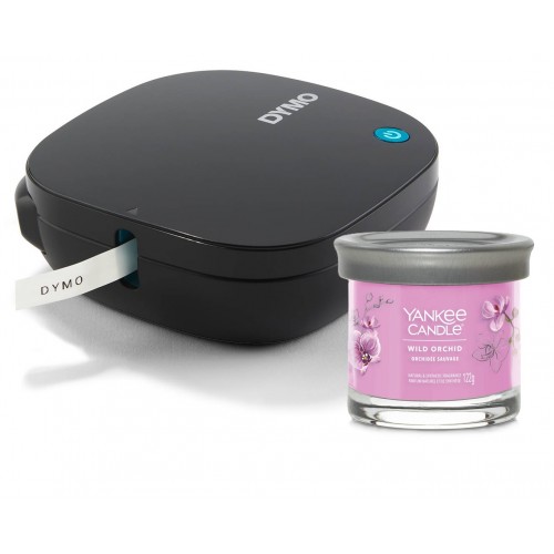 Dymo 2172855 Etikečių spausdintuvas LetraTag 200B Bluetooth + Yankee Candle Wild Orchid žvakė