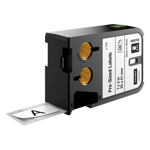 Dymo XTL 1868702 Etiketės 25mm x 51mm juodas ant baltos