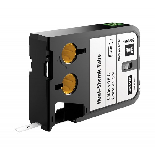Dymo XTL Termo Vamzdelis 1868809 6mm x 2.7m, juodas ant baltos