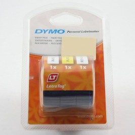 Dymo LetraTag Juostelių rinkinys S0747180 12mm x 4m geltona / balta / iron-on - 3 vnt.