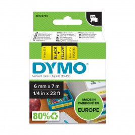 Dymo Juostelė D1 43618 6mm x 7m juodas ant geltonos – S0720790 Dymo Juostelė D1 43618 6mm x 7m juodas ant geltonos – S0720790