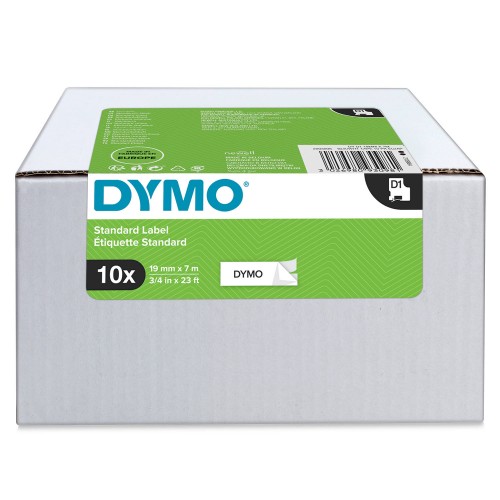 10 vnt. x Dymo Juostelė D1 45803 19mm x 7m / juodas ant baltos -  2093098