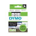 Dymo 53710 D1 tape 24mm x 7m black on clear – S0720920