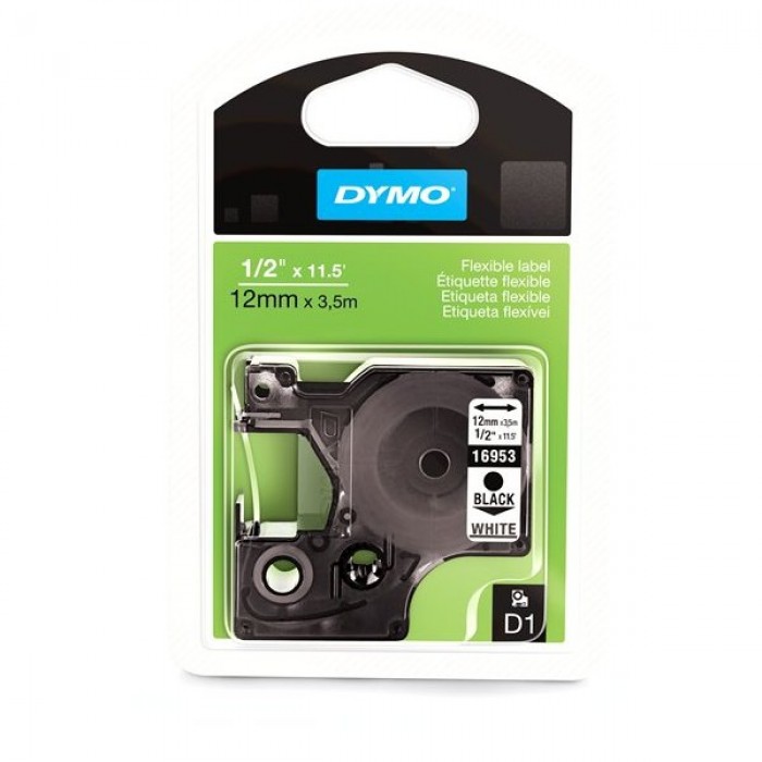 Dymo Juostelė D1 16959 12mm x 5.5m juodas ant baltos -  / poliesteris – S0718060