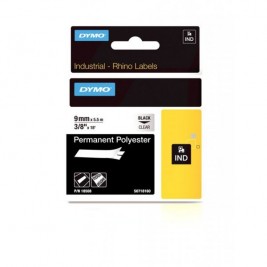Dymo Rhino Poliesterio Juostelė 1805440 9mm x 5.5m juodas ant skaidrios / tvirtai prilimpanti Dymo Rhino Poliesterio Juostelė 1805440 9mm x 5.5m juodas ant skaidrios / tvirtai prilimpanti